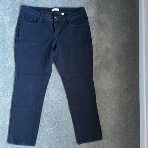 Coldwater Creek stretchy denim dark wash jeans, size 14P